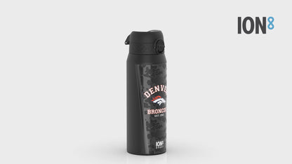 NFL x ION8 Insulated Steel Water Bottle, NFL Broncos, 750ml (24oz)