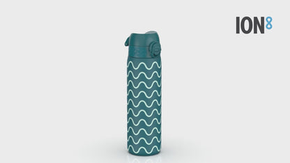 Leak Proof Slim Thermal Water Bottle, Insulated Steel, Wave, 500ml (17oz)