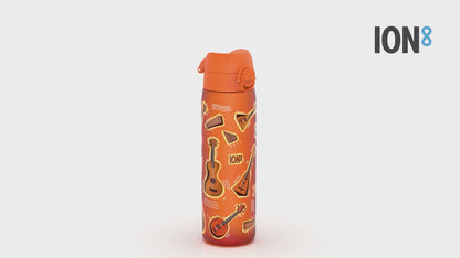 Leak Proof Slim Water Bottle, Recyclon, Music, 500ml (18oz)