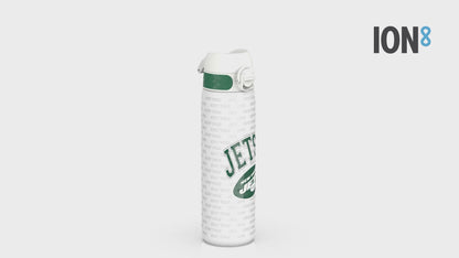 Auslaufsichere, schlanke Wasserflasche, Edelstahl, NFL Jets, 600 ml (20 oz)