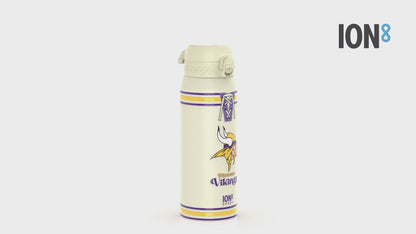NFL x ION8 Insulated Steel Water Bottle, NFL Vikings, 750ml (24oz)