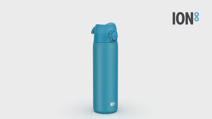 Leak Proof Slim Thermal Steel Water Bottle, Vacuum Insulated, Blue, 500ml (17oz)