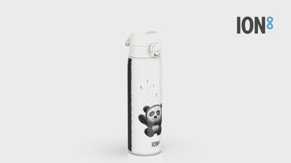 Leak Proof Slim Water Bottle, Stainless Steel, Panda Peekaboo, 600ml (20oz)