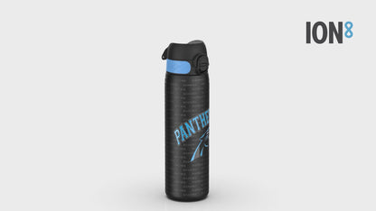 Auslaufsichere, schlanke Wasserflasche, Edelstahl, NFL Panthers, 600 ml (20 oz)