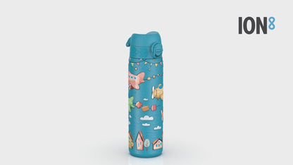 Leak Proof Slim Thermal Water Bottle, Insulated Steel, Airplanes, 500ml (17oz)