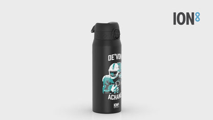 NFL x Ion8 Sports, Insulated Bottle, Locked In Series, De'von Achane, 750ml (24oz)