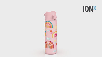 Auslaufsichere, schlanke Thermo-Wasserflasche aus Stahl, vakuumisoliert, Einhorn, 500 ml (17 oz)