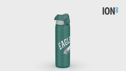 Auslaufsichere, schlanke Wasserflasche, Edelstahl, NFL Eagles, 600 ml (20 oz)
