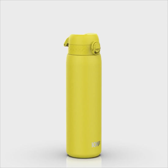 360 view of Ion8 Leak Proof 1 Litre Water Bottle, Insulated Stainless Steel, Yellow, 920ml (30oz)