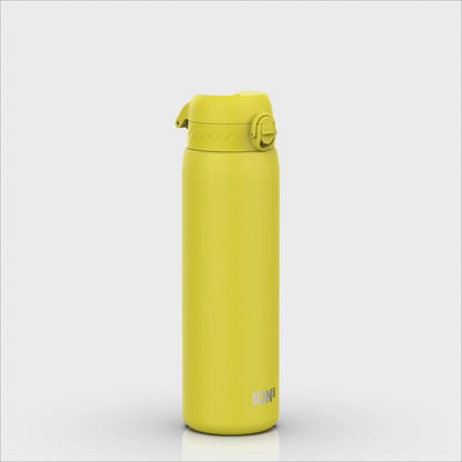 360 view of Ion8 Leak Proof 1 Litre Water Bottle, Insulated Stainless Steel, Yellow, 920ml (30oz)