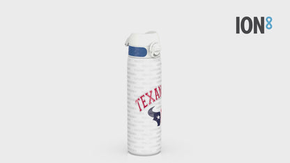 Auslaufsichere, schlanke Wasserflasche, Edelstahl, NFL Texans, 600 ml (20 oz)