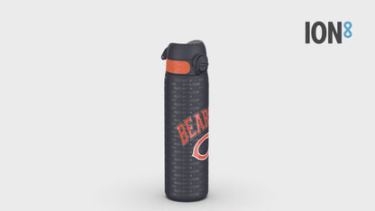 Auslaufsichere, schlanke Wasserflasche, Edelstahl, NFL Bears, 600 ml (20 oz)