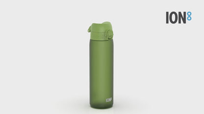 Leak Proof Slim Water Bottle, Recyclon, Khaki Green, 500ml (18oz)