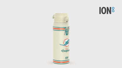 NFL x ION8 Insulated Steel Water Bottle, NFL Dolphins, 750ml (24oz)