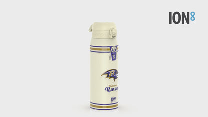 NFL x ION8 Insulated Steel Water Bottle, NFL Ravens, 750ml (24oz)
