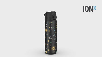 Leak Proof Slim Water Bottle, Stainless Steel, Celestial, 600ml (20oz)