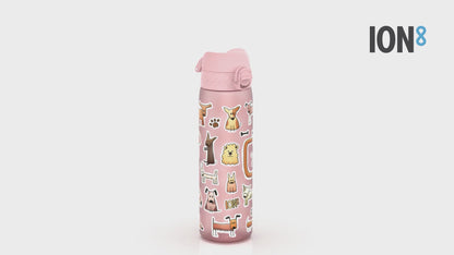 Leak Proof Slim Water Bottle, Recyclon, Dogs, 500ml (18oz)