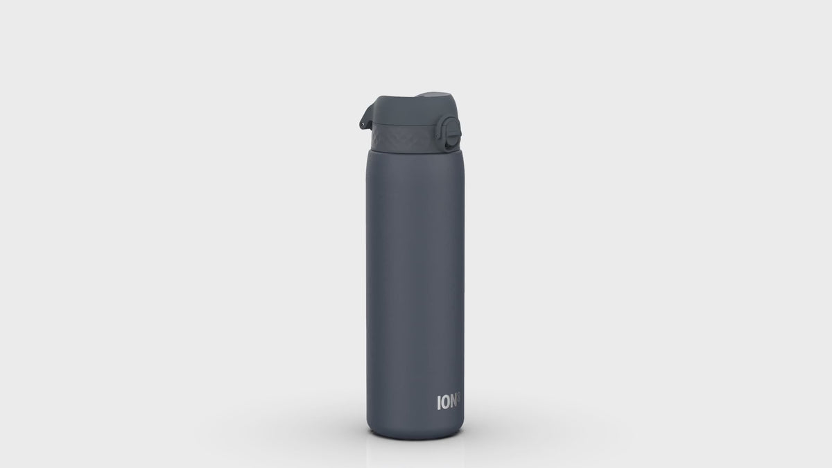 360 video view of Ion8 Leak Proof 1 Litre Water Bottle, Vacuum Insulated, Ash Navy, 920ml (30oz)