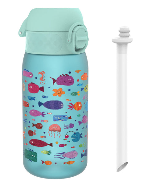 Kids Water Bottle With Straw, Recyclon, Fish, 350ml
