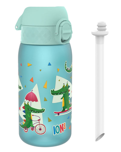 Kids Water Bottle With Straw, Recyclon, Crocodiles, 350ml