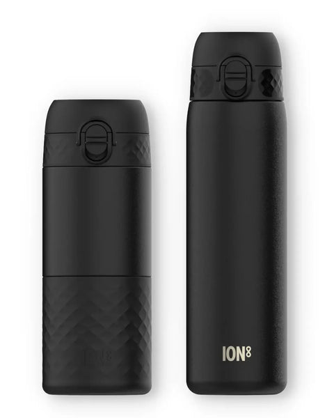 Insulated, Steel Bottle and Coffee Cup Bundle, Black