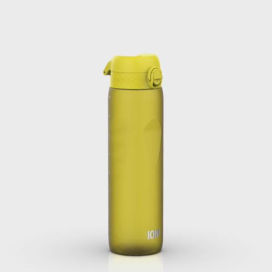 360 Video View of Ion8 Leak Proof 1 litre Water Bottle, BPA Free, Yellow, 1100ml (36oz)