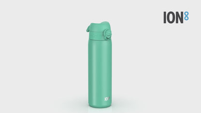 Leak Proof Slim Thermal Steel Water Bottle, Vacuum Insulated, Teal, 500ml (17oz)
