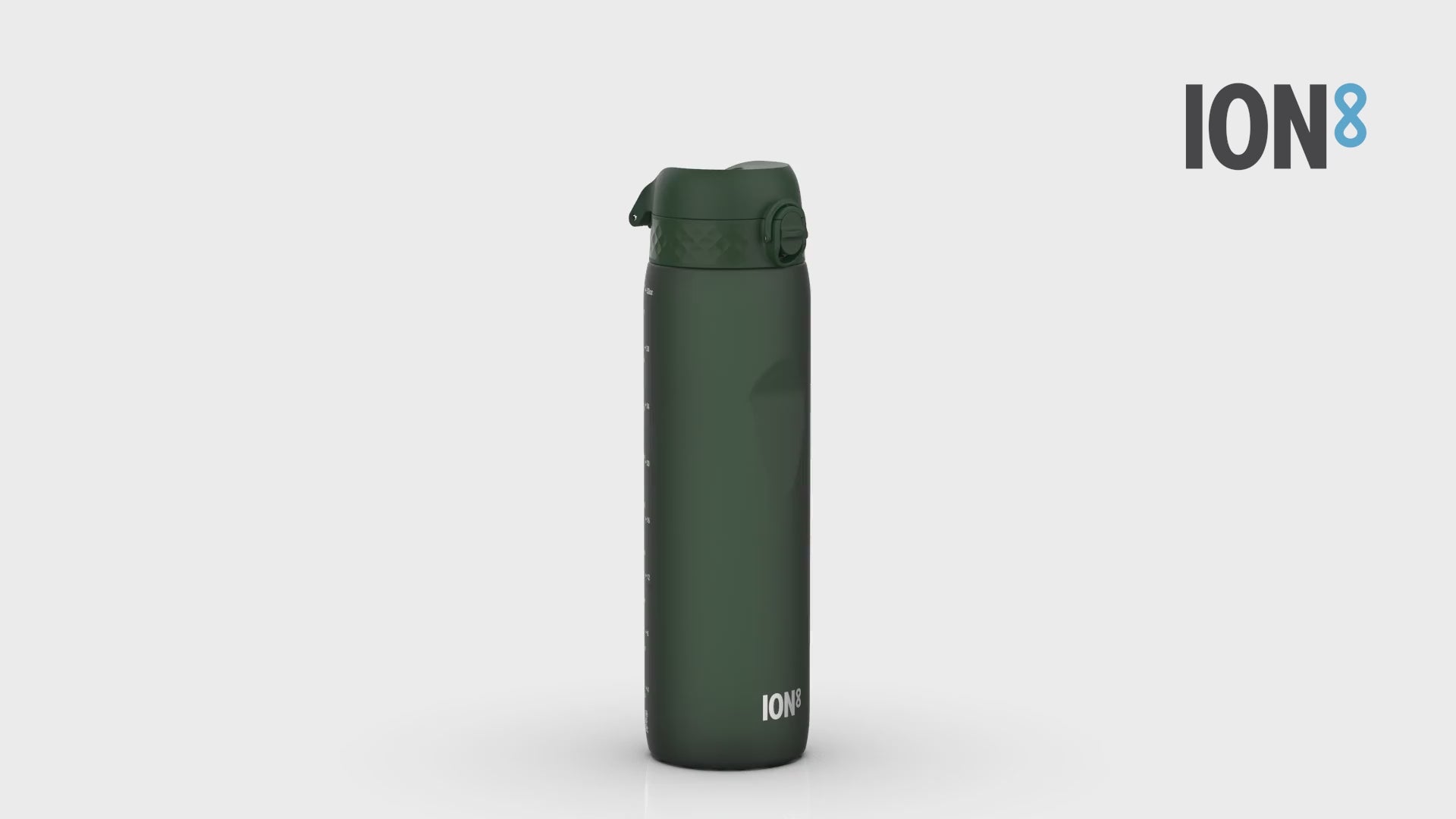 360 Video View of Ion8 Leak Proof 1 litre Water Bottle, BPA Free, Dark Green, 1100ml (36oz)