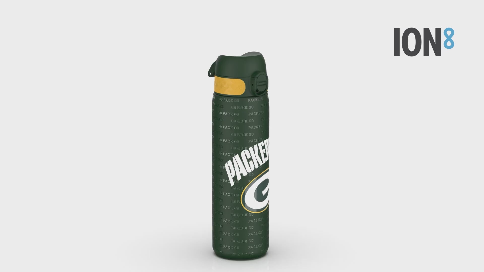 360 Video of Ion8 Leak Proof Slim Water Bottle, Stainless Steel, NFL Packers, 600ml (20oz)