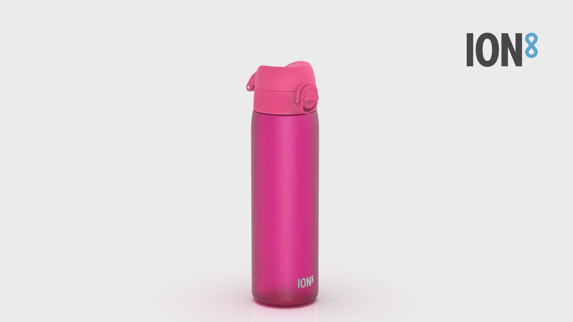 360 Video View of Ion8 Leak Proof Slim Water Bottle, BPA Free, Pink, 600ml (20oz)