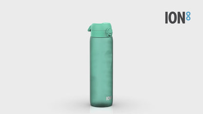 1 litre Water Bottle with Times to Drink, Recyclon™, Motivational Teal, 1L