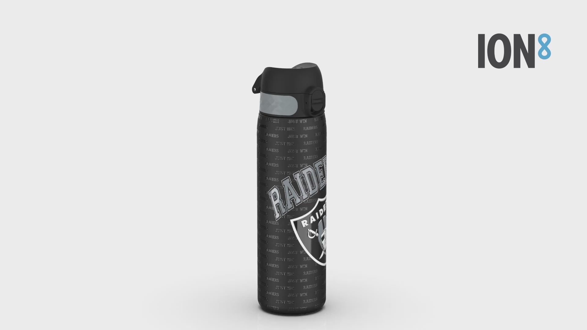 360 Video of Ion8 Leak Proof Slim Water Bottle, Stainless Steel, NFL Raiders, 600ml (20oz)