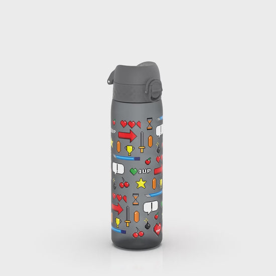 360 Video View of Ion8 Leak Proof Slim Water Bottle, BPA Free, Gamer, 600ml (20oz)