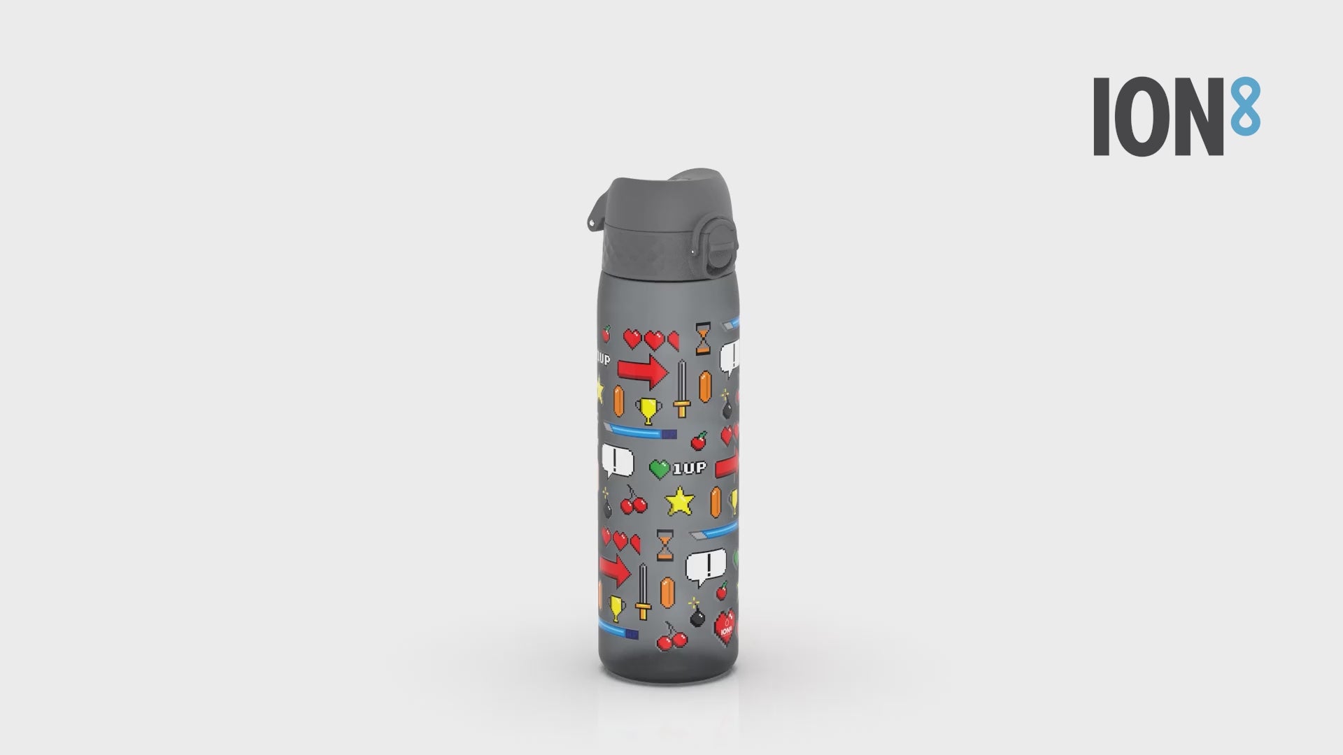 360 Video View of Ion8 Leak Proof Slim Water Bottle, BPA Free, Gamer, 600ml (20oz)