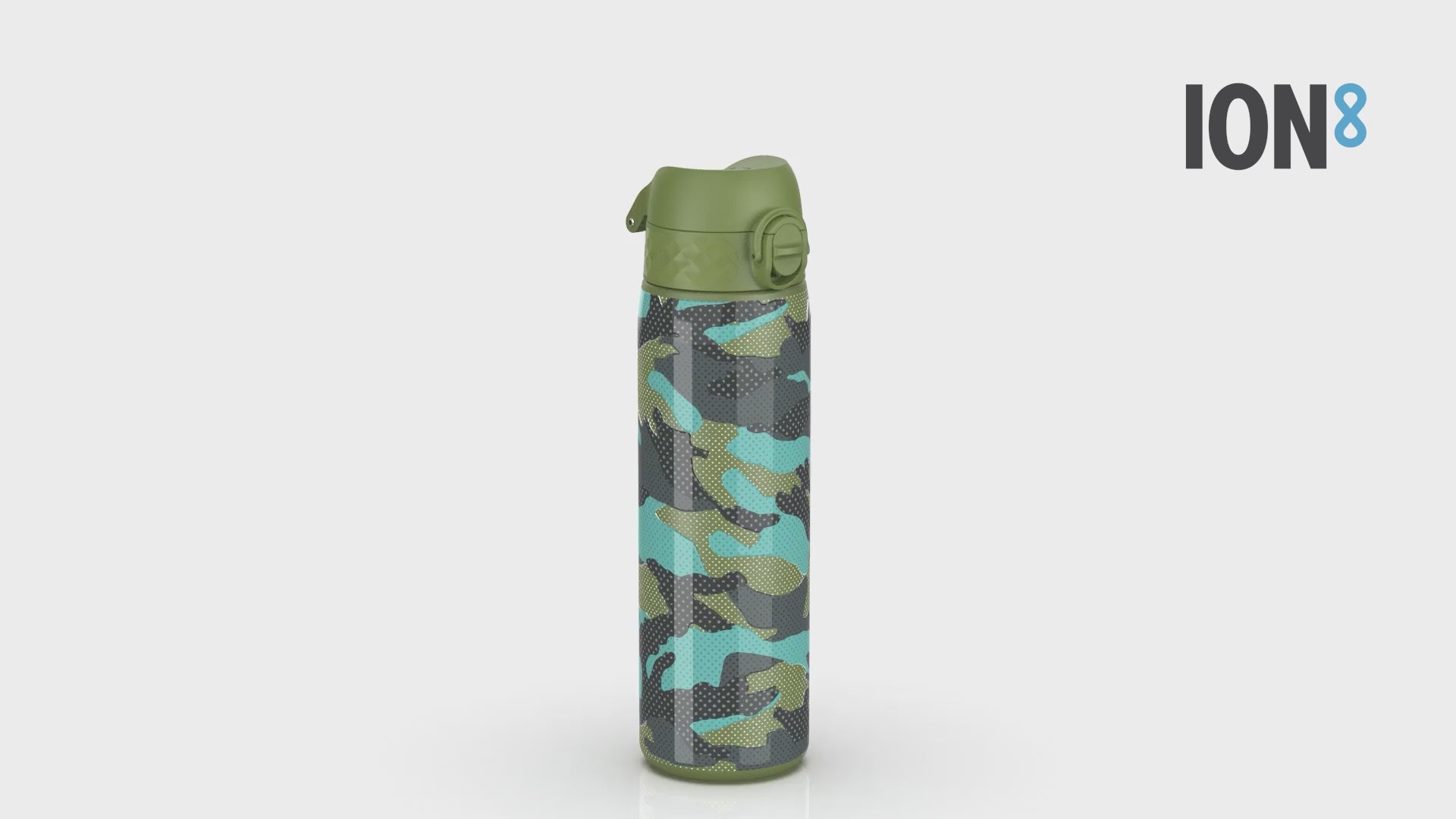 360 video of Ion8 Leak Proof Slim Water Bottle, Vacuum Insulated Stainless Steel, Camouflage, 500ml (17oz)