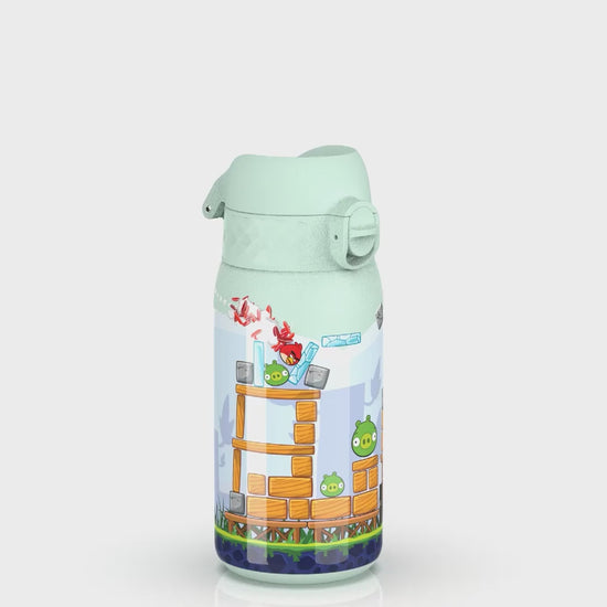 360 Video of Ion8 Leak Proof Kids' Water Bottle, Stainless Steel, Angry Birds Game Level, 400ml (13oz)
