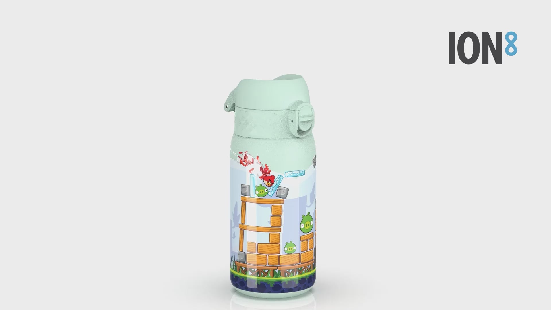 360 Video of Ion8 Leak Proof Kids' Water Bottle, Stainless Steel, Angry Birds Game Level, 400ml (13oz)