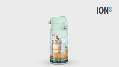 360 Video of Ion8 Leak Proof Kids' Water Bottle, Stainless Steel, Angry Birds Game Level, 400ml (13oz)