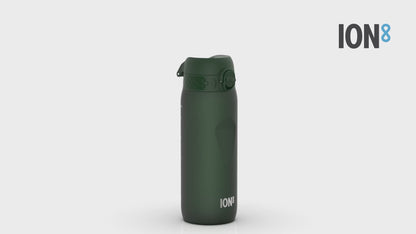 360 Video View of Ion8 Leak Proof Water Bottle, BPA Free, Dark Green, 750ml (24oz)