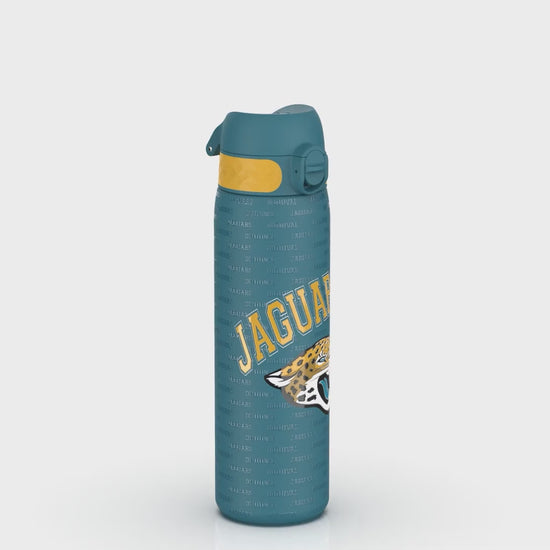 360 Video of Ion8 Leak Proof Slim Water Bottle, Stainless Steel, NFL Jaguars, 600ml (20oz)