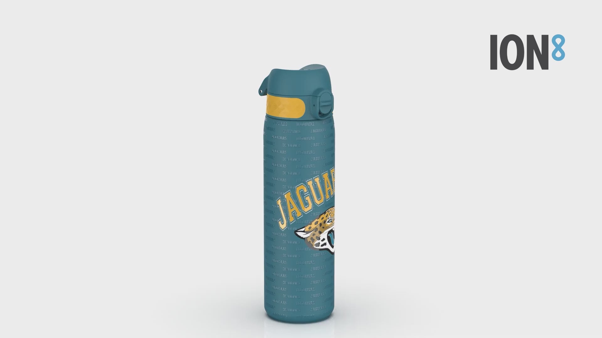 360 Video of Ion8 Leak Proof Slim Water Bottle, Stainless Steel, NFL Jaguars, 600ml (20oz)