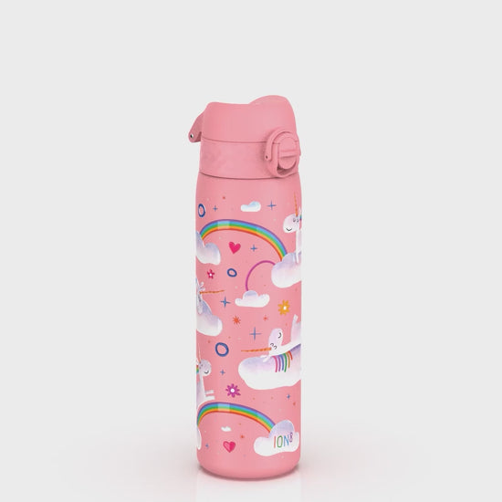 360 video of Ion8 Leak Proof Slim Water Bottle, Vacuum Insulated Stainless Steel, Unicorn, 500ml (17oz)