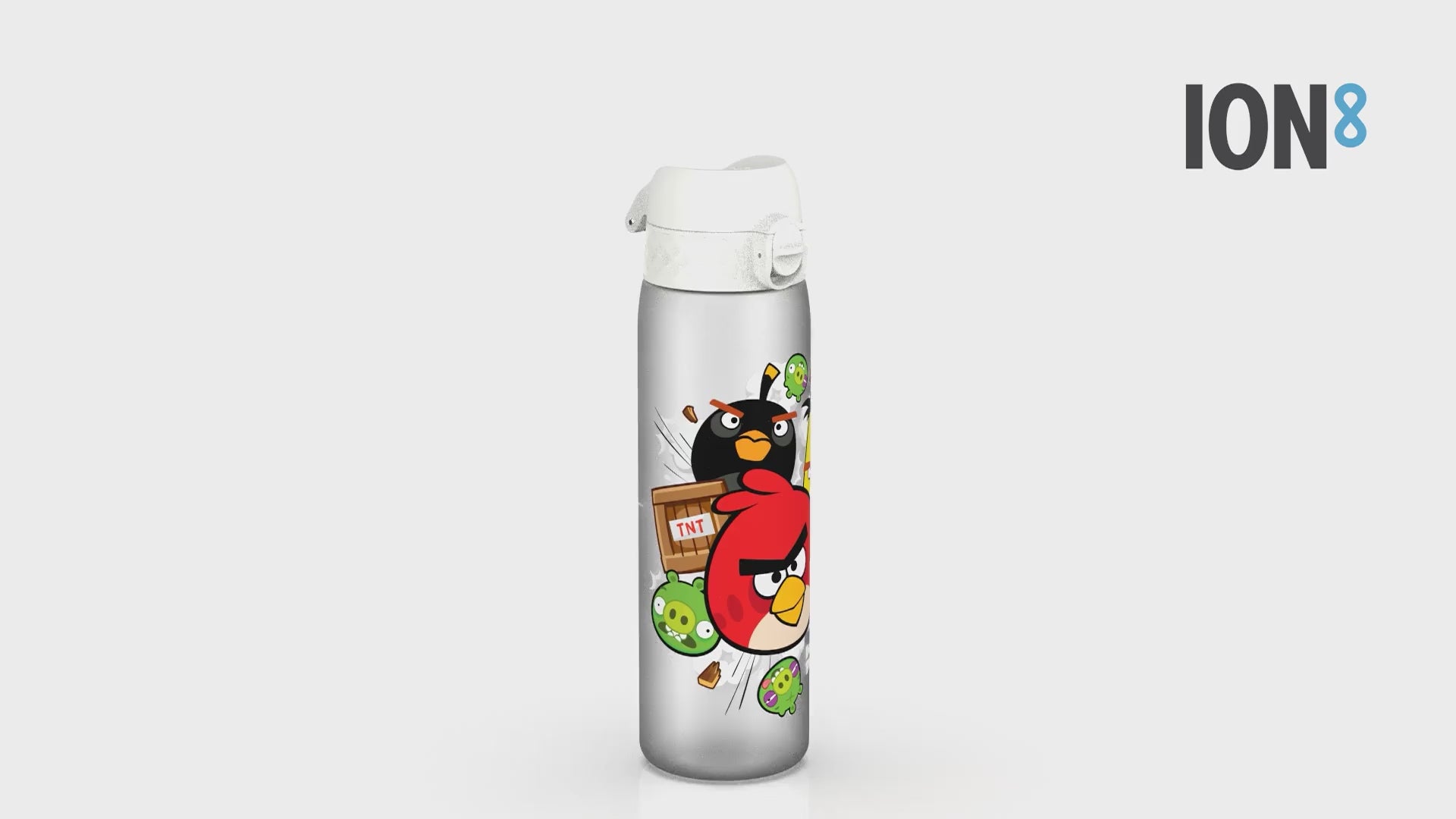 360 Video of Ion8 Leak Proof Slim Water Bottle, BPA Free, Angry Birds TNT, 600ml (20oz)