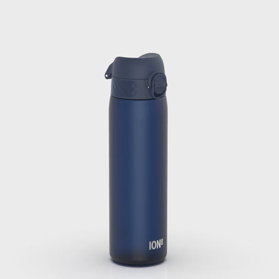 360 Video View of Ion8 Leak Proof Slim Water Bottle, BPA Free, Navy, 600ml (20oz)