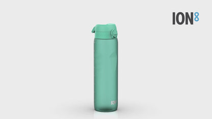360 Video View of Ion8 Leak Proof 1 litre Water Bottle, BPA Free, Teal, 1100ml (36oz)