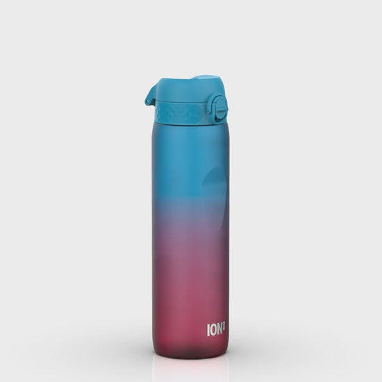 360 Video View of Ion8 Leak Proof 1L Motivator Water Bottle, BPA Free, Blue & Pink, 1100ml (36oz)