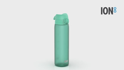 360 Video View of Ion8 Leak Proof Slim Water Bottle, BPA Free, Teal, 600ml (20oz)