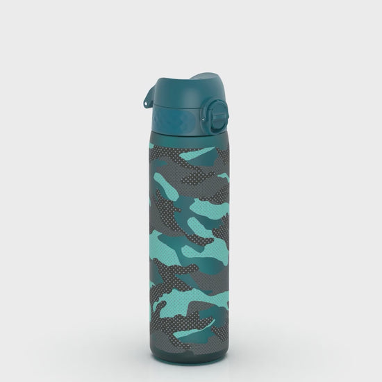 360 Video View of Ion8 Leak Proof Slim Water Bottle, BPA Free, Camouflage, 600ml (20oz)