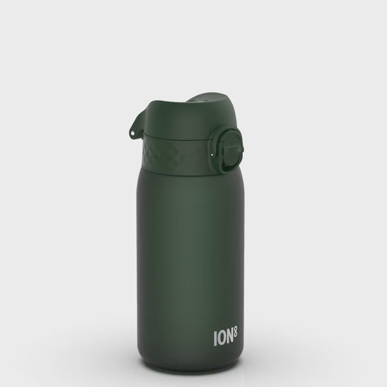 360 Video View of Ion8 Leak Proof Kids Water Bottle, BPA Free, Dark Green, 400ml (13oz)