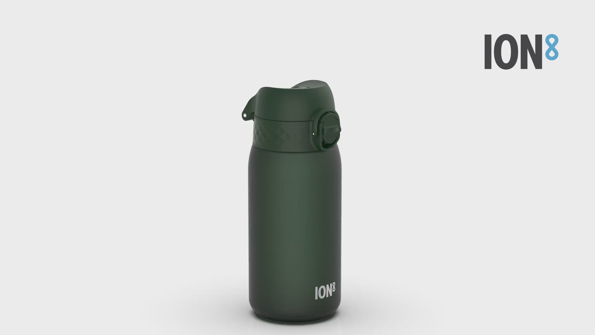 360 Video View of Ion8 Leak Proof Kids Water Bottle, BPA Free, Dark Green, 400ml (13oz)